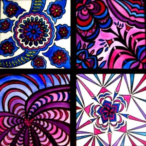 4-Square Designs 1 (Framed 13" x 13")