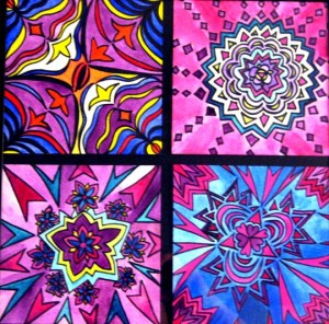 4-Square Designs 3 (Framed 13" x 13")