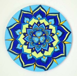 Samurai "Kenkatabami" Family Crest Mandala Design (12" diameter)