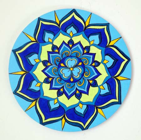 Samurai "Kenkatabami" Family Crest Mandala Design (12" diameter)