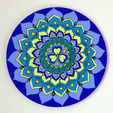 Samurai "Kenkatabami" Family Crest Mandala Design (12" diameter)