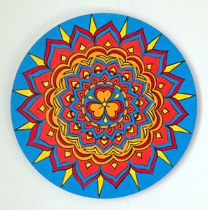 Samurai "Kenkatabami" Family Crest Mandala Design (12" diameter)