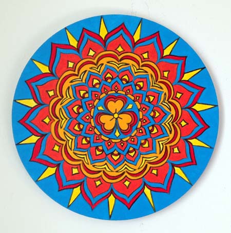 Samurai "Kenkatabami" Family Crest Mandala Design (12" diameter)