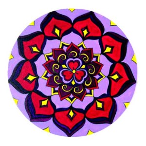 Samurai "Kenkatabami" Family Crest Mandala Design #2 (12" diameter)