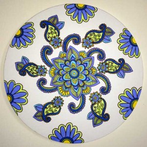 July 2014 Mandala (16" diameter) - gifted to L & E