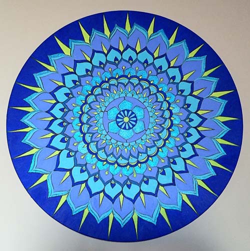 Japanese Daimyo Mon (Feudal Lord Family Crest Design) Inspired Mandala (16″ diameter)